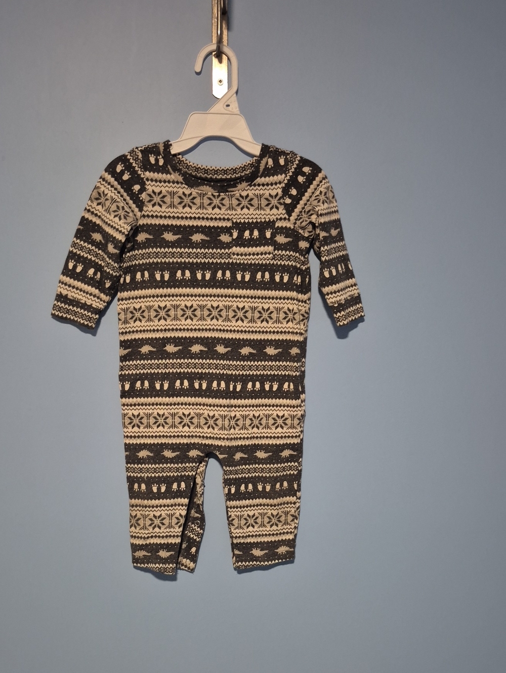 Old Navy Fair Isle Footed One-Piece - Navy & Cream🧡5 For $20🧡
